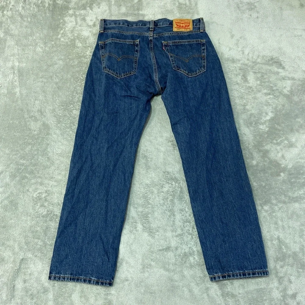 NWOT Levi's 505 Regular Fit Jeans Men's 34x30 Blue 100% Cotton Straight Leg